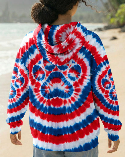 RED WHITE AND BLUE PAW ALL OVER PRINT - TYQY0104261