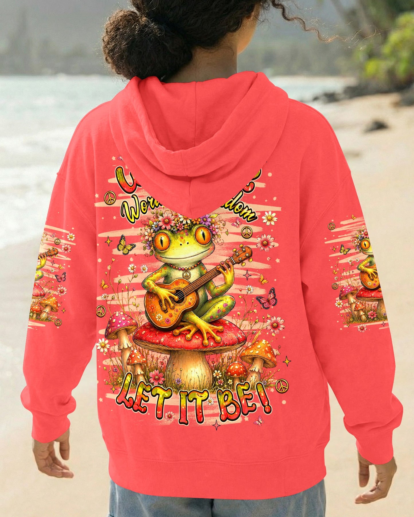 WHISPER WORDS OF WISDOM LET IT BE FROG ALL OVER PRINT  - TLHN0107264