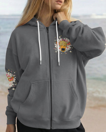 MESSY HAIR DON'T CARE COW ALL OVER PRINT - TLHG1806262