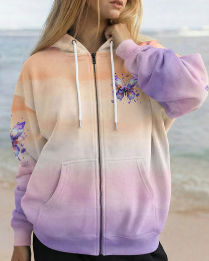 JUST BREATHE BUTTERFLY FLORAL  ALL OVER PRINT - TLHG0204261