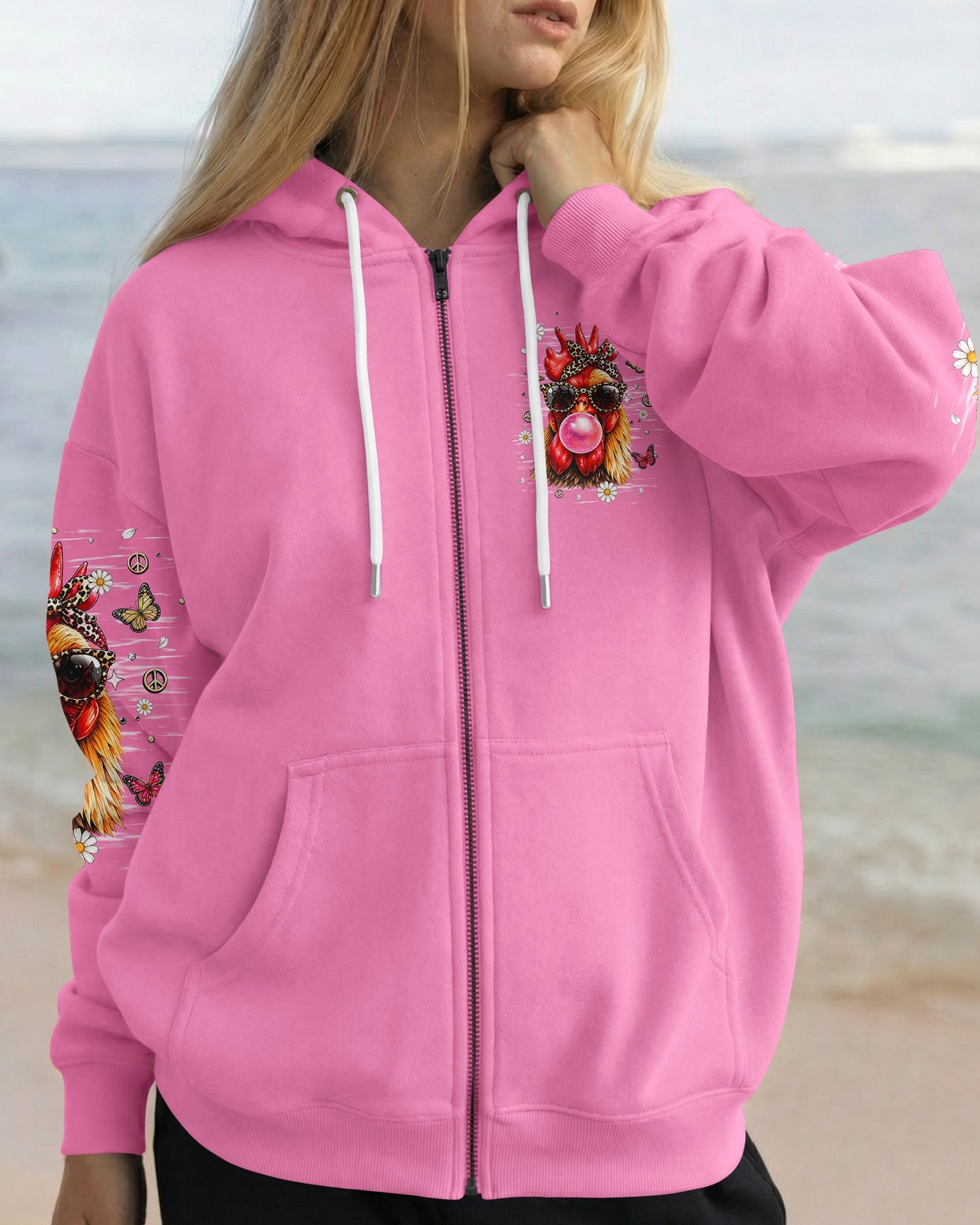 TOO COOL TO BE CLUCKED WITH CHICKEN ALL OVER PRINT  - TLHN1006261