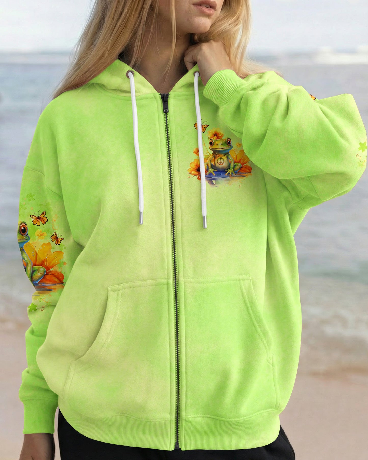 BE YOU THE WORLD WILL ADJUST FROG ALL OVER PRINT - TLNO2909231