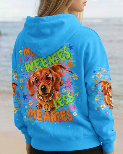 MORE WEENIES LESS MEANIES DACHSHUND DOG ALL OVER PRINT - TLNT1605263