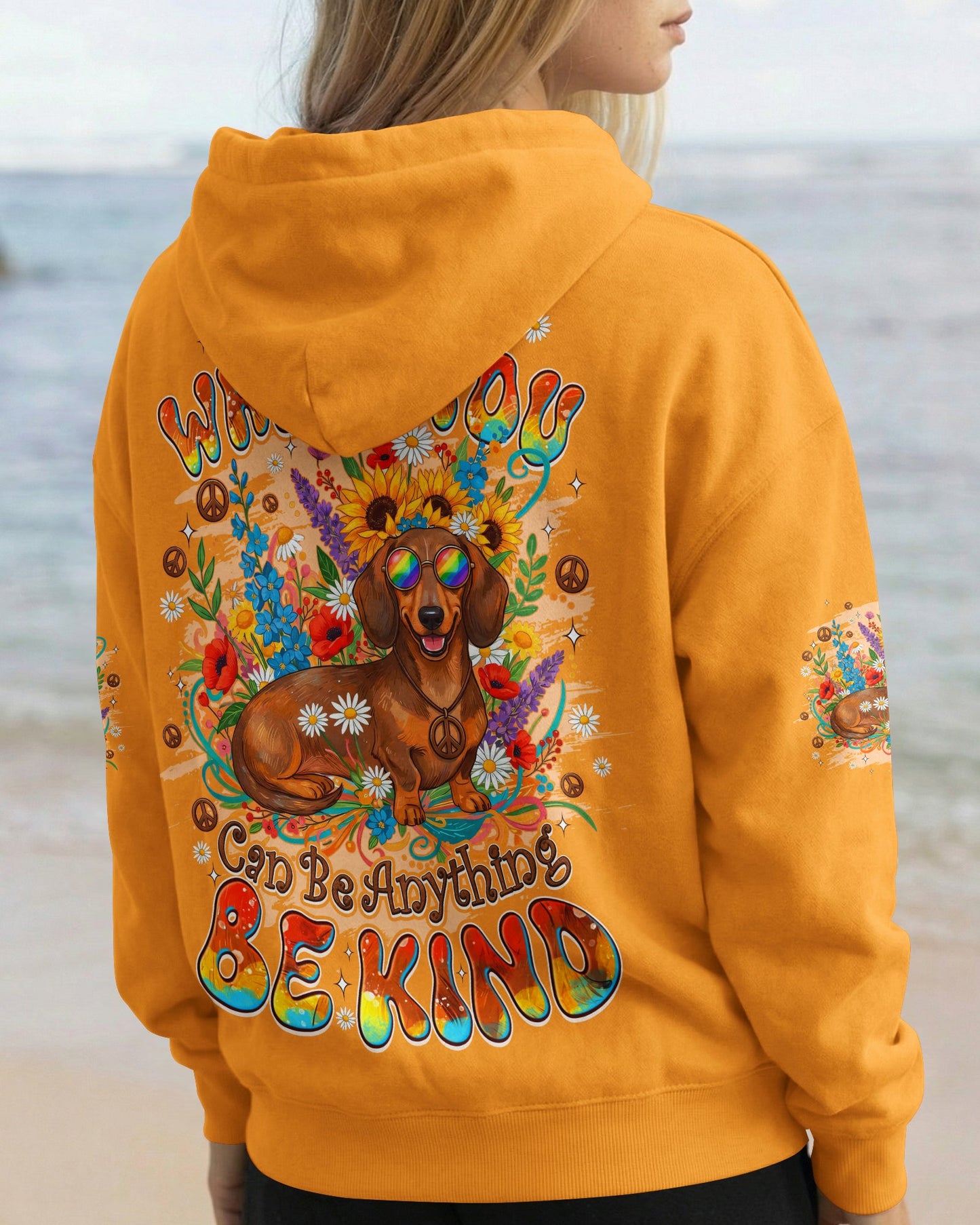 IN A WORLD WHERE YOU CAN BE ANYTHING BE KIND DACHSHUND ALL OVER PRINT - TYQY1104261