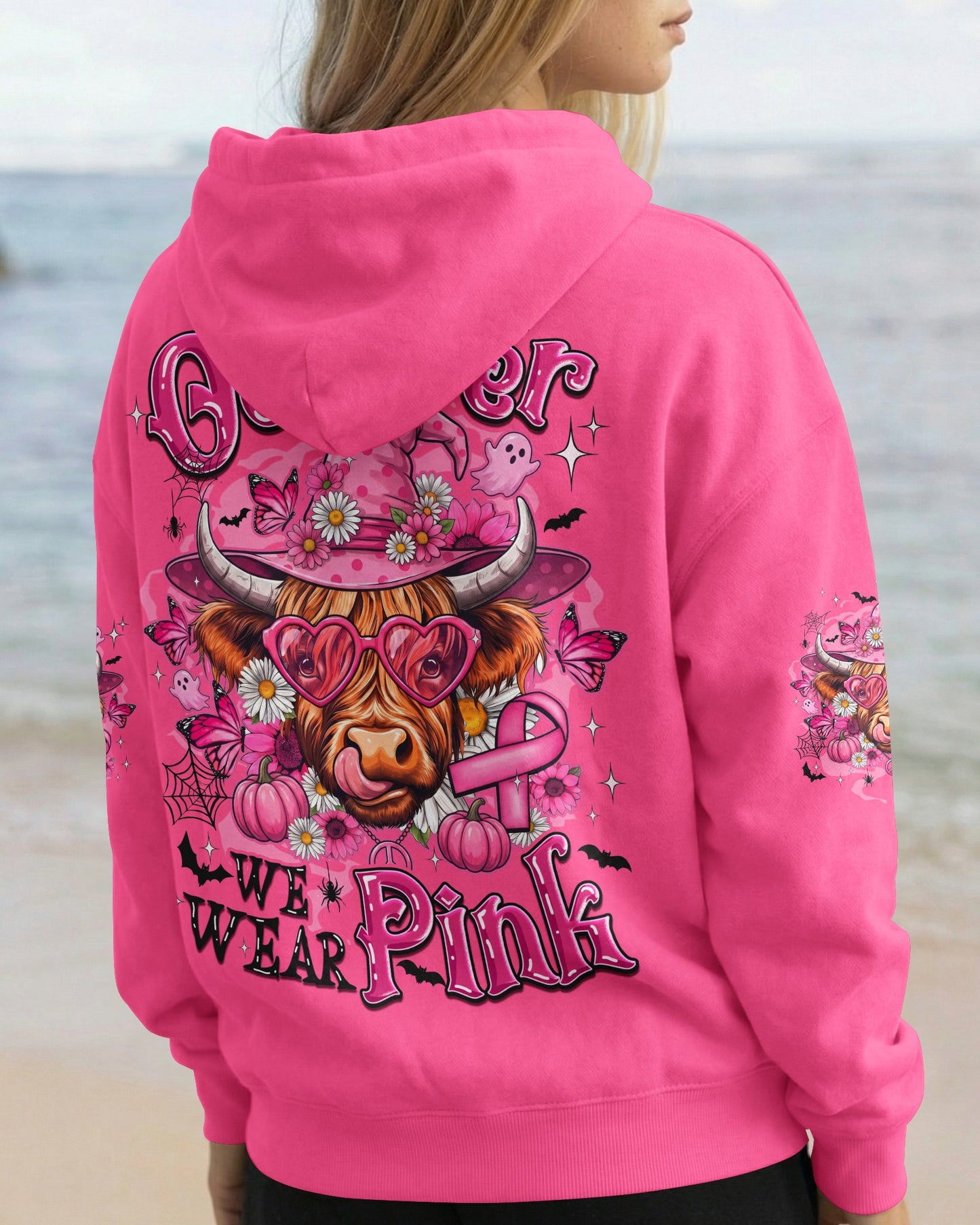 IN OCTOBER WE WEAR PINK COW HALLOWEEN BREAST CANCER AWARENESS ALL OVER PRINT - TYQY1507263