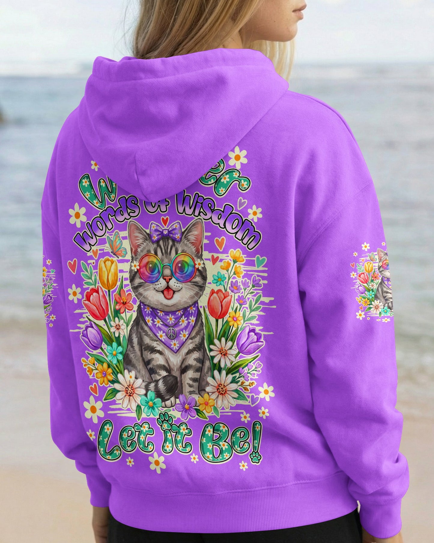 WHISPER WORDS OF WISDOM LET IT BE TABBY CAT ALL OVER PRINT - TY1305262