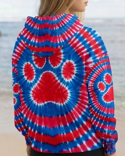 RED WHITE AND BLUE PAW ALL OVER PRINT - TYPQ0104261