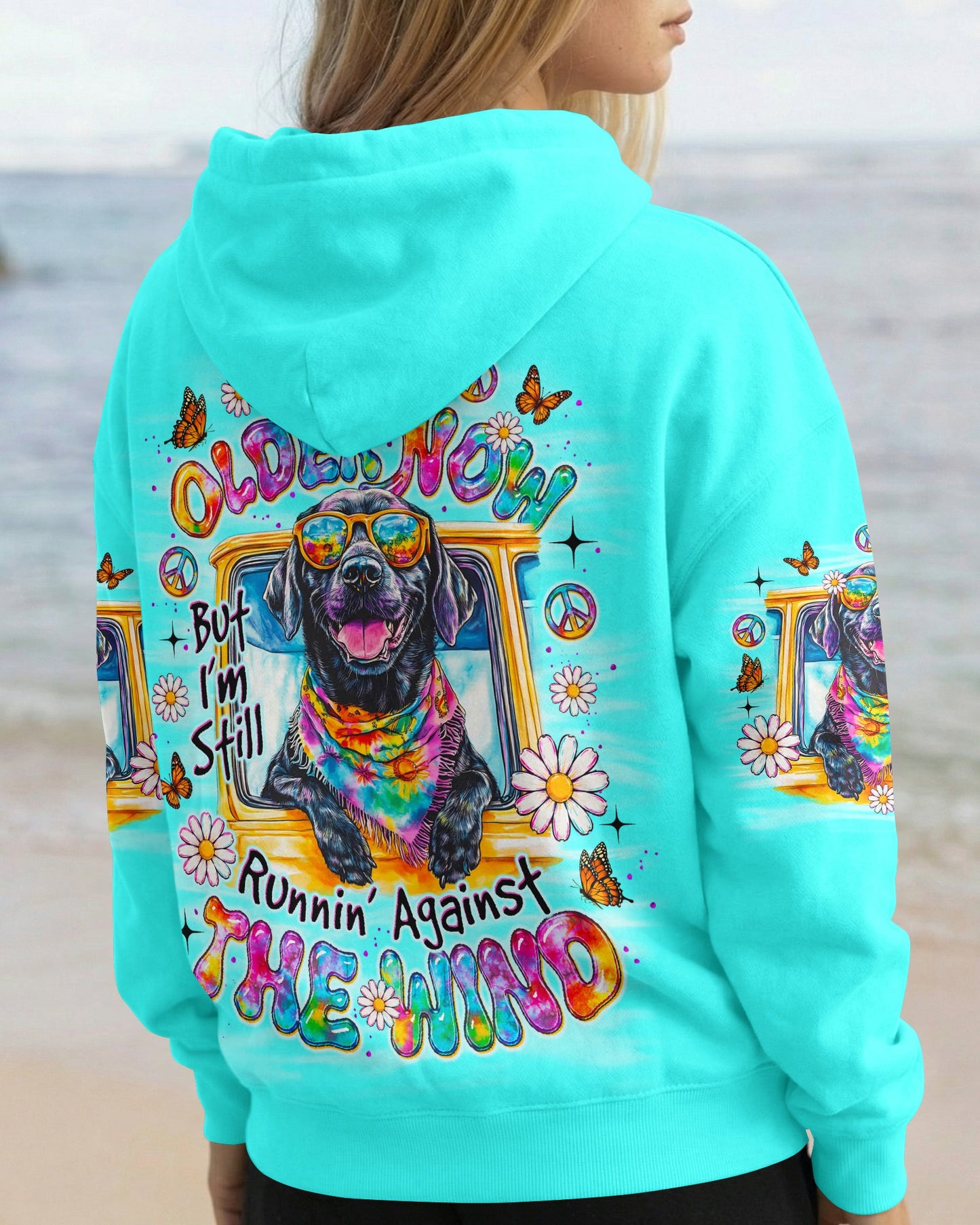 RUNNING AGAINST THE WIND LABRADOR DOG  ALL OVER PRINT - TLNO1905263