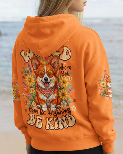 IN A WORLD WHERE YOU CAN BE ANYTHING BE KIND CORGI DOG ALL OVER PRINT - TYPQ2304262