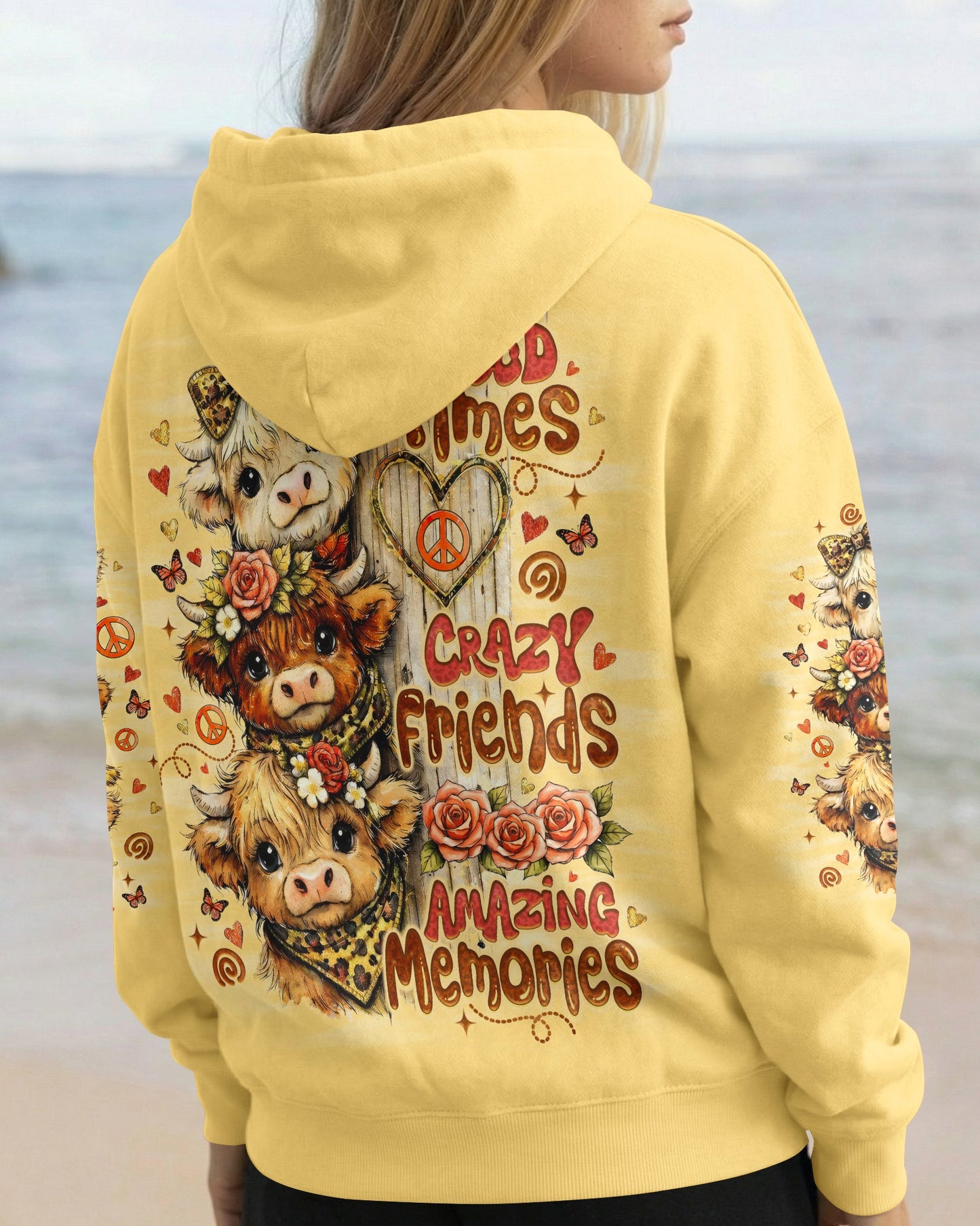 GOOD TIMES CRAZY FRIEND COW ALL OVER PRINT - TLNO1006261