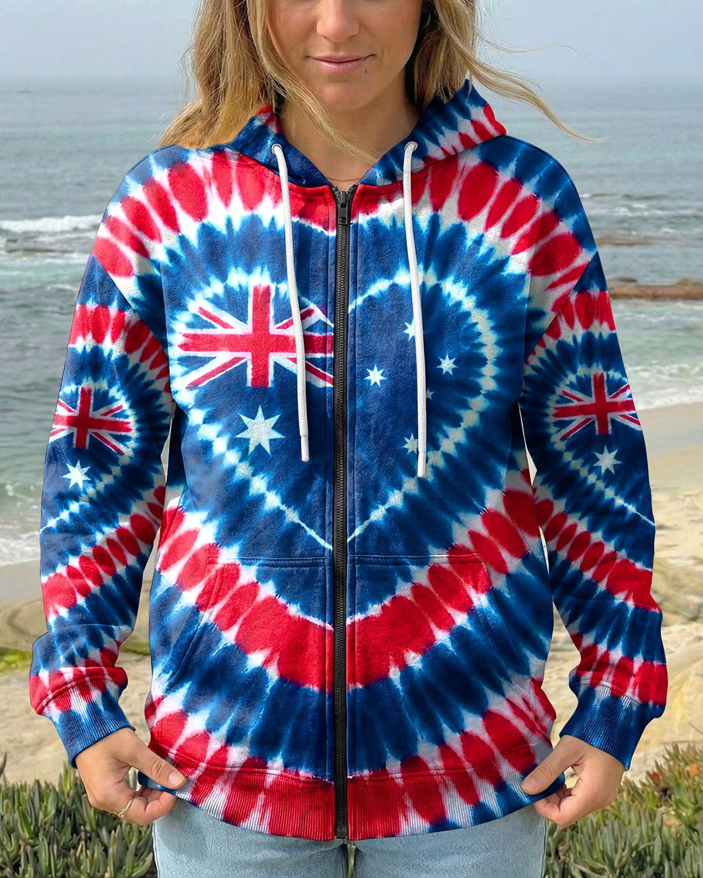AUSTRALIA FLAG HEART ALL OVER PRINT - TYPQ1106263