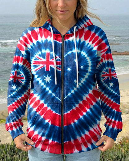 AUSTRALIA FLAG HEART ALL OVER PRINT - TYPQ1106263