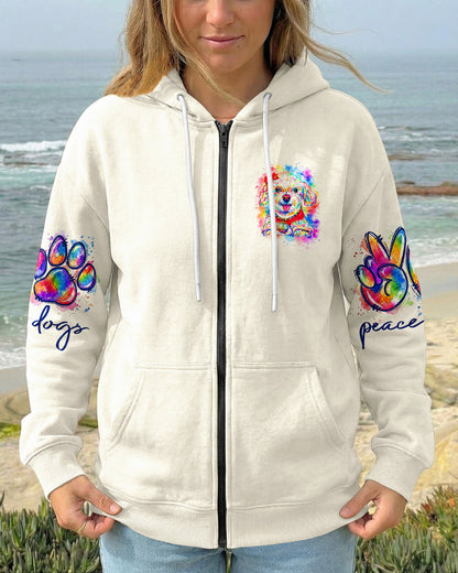 WHISPER WORDS OF WISDOM LET IT BE POODLE DOG ALL OVER PRINT - RI0705261