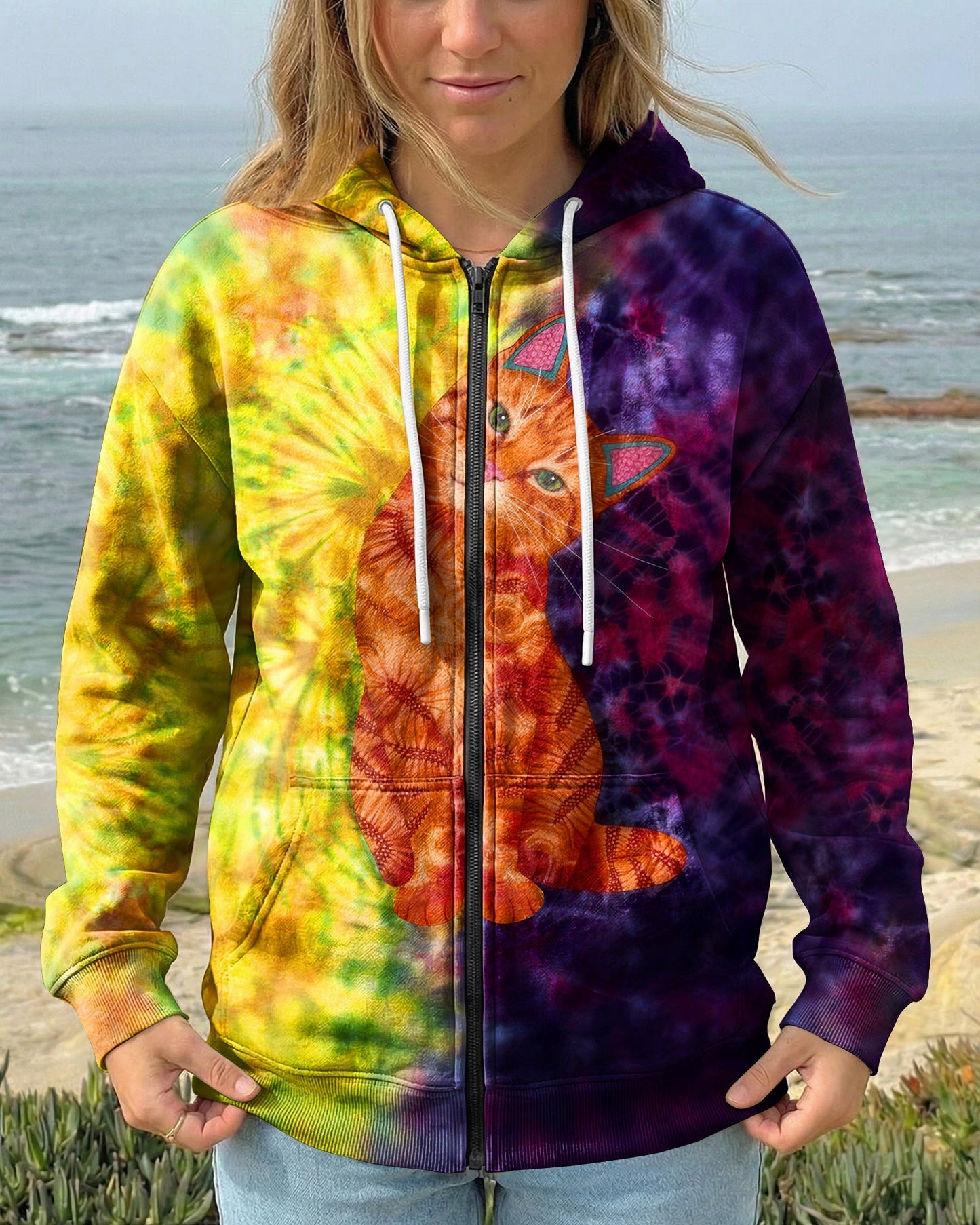 GROOVY CUTE CAT ALL OVER PRINT - TLHG2104261