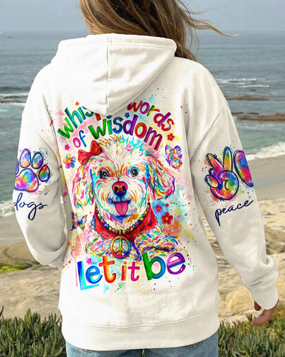 WHISPER WORDS OF WISDOM LET IT BE POODLE DOG ALL OVER PRINT - RI0705261