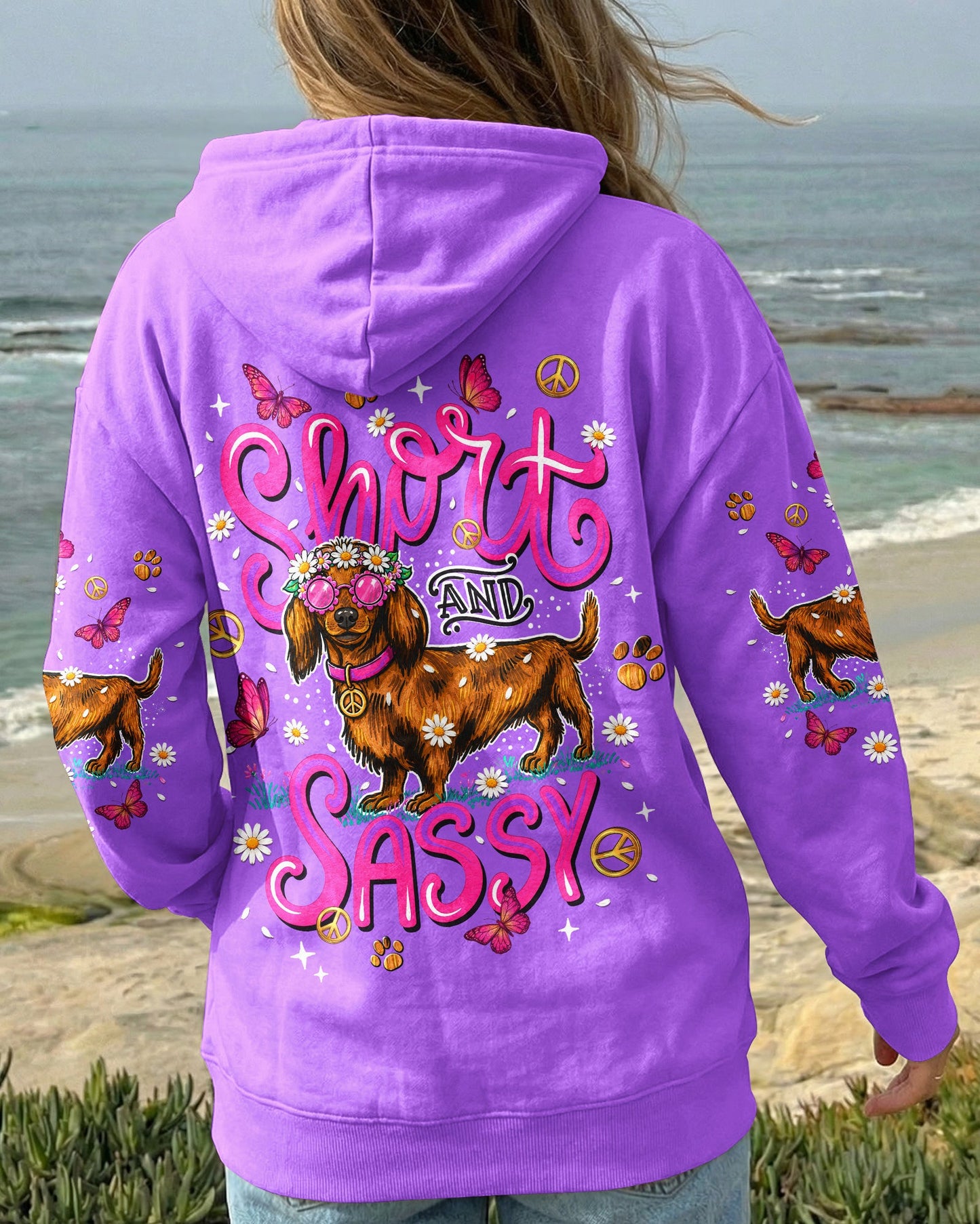 SHORT AND SASSY  DACHSHUND DOG  ALL OVER PRINT - TLNT2605262