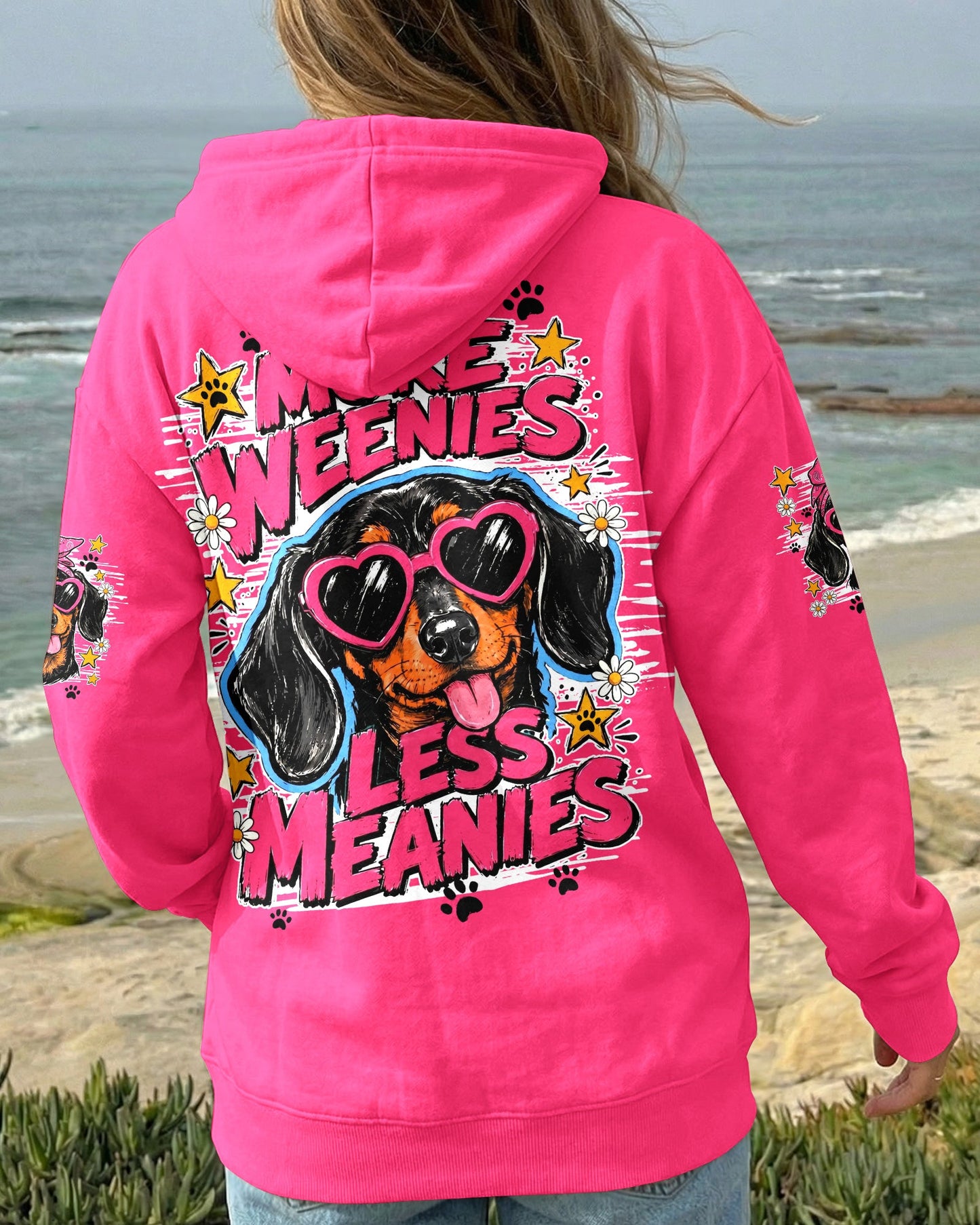 MORE WEENIES LESS MEANIES DOG ALL OVER PRINT - TY1805263