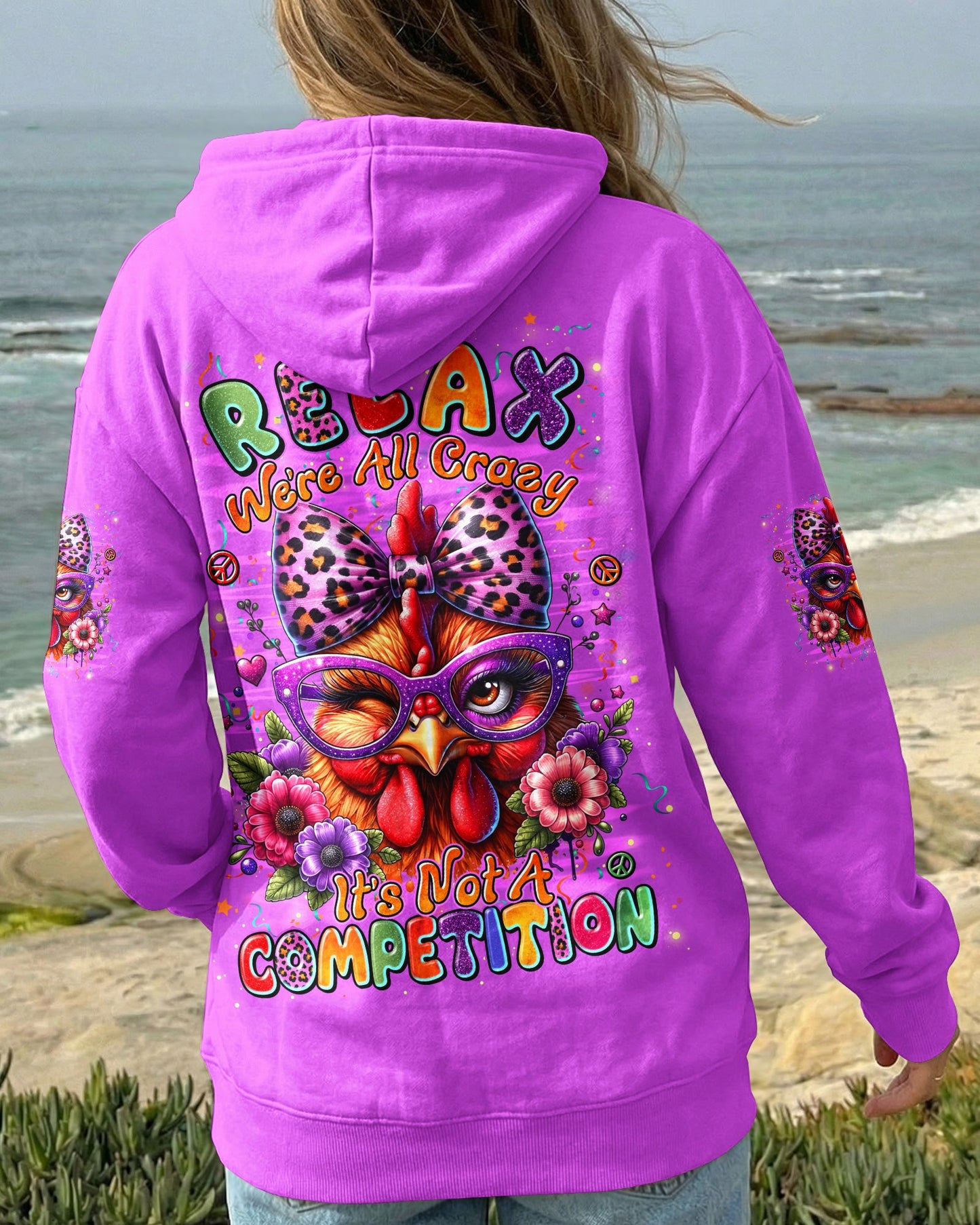 RELAX WE'RE ALL CRAZY CHICKEN ALL OVER PRINT - TYLN2906263