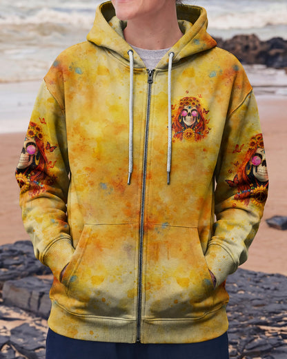 ASSUMING I'M JUST AN OLD LADY SKULL SUNFLOWER ALL OVER PRINT - TLTW1004261