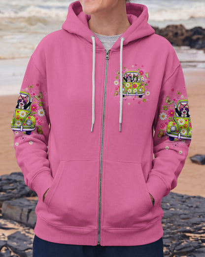 PEACE LOVE AND MEOW CAT HIPPIE CAR ALL OVER PRINT - TLNT0807263