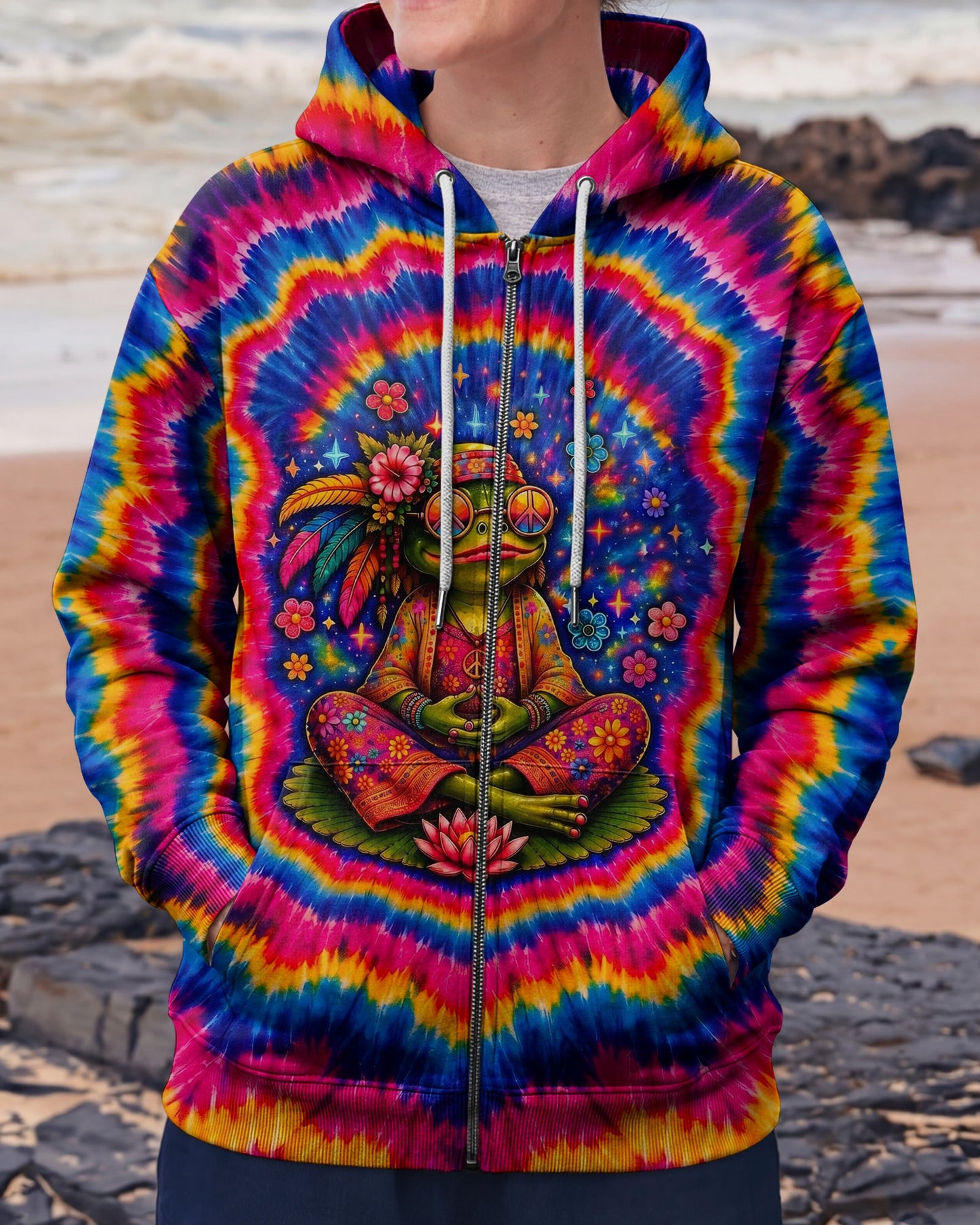 JUST BREATHE FROG SWIRL ALL OVER PRINT - KMTM2105261