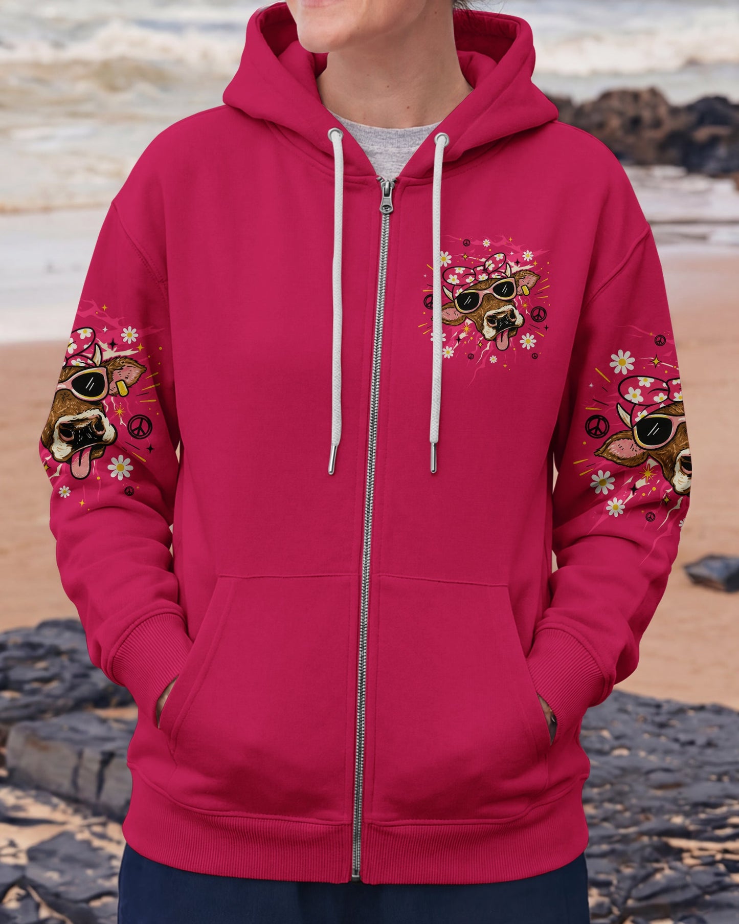 LITTLE BIT A HOT MESS COW ALL OVER PRINT  - TLTW1706264