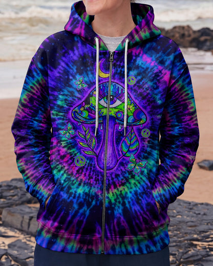 EAT MUSHROOMS SEE THE UNIVERSE SWIRL ALL OVER PRINT  - TLTW0904262