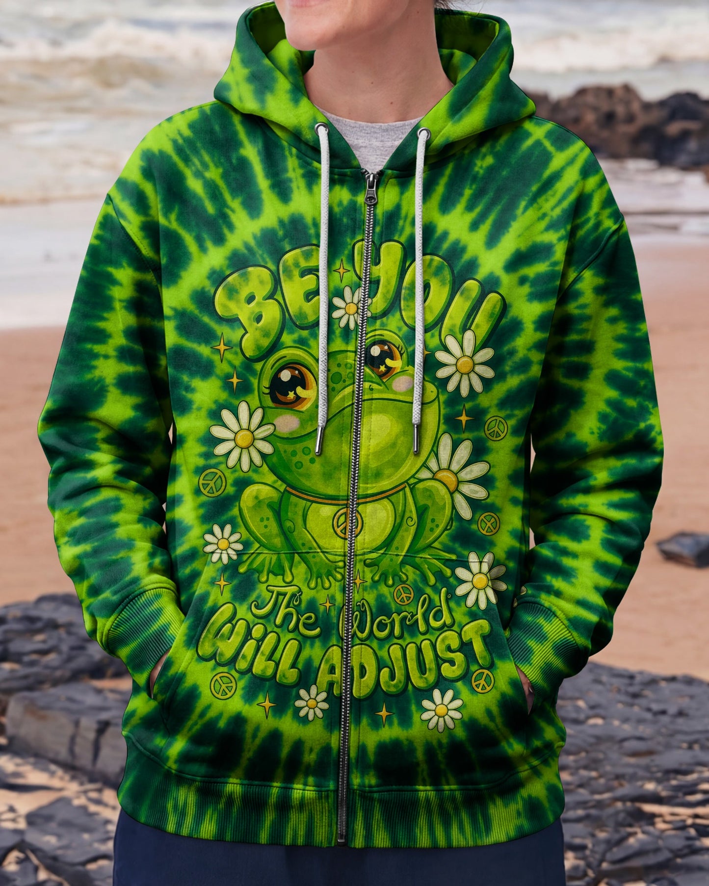 BE YOU HIPPIE FROG ALL OVER PRINT - RI0107262