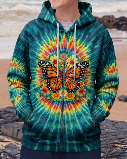 JUST BREATHE BUTTERFLY FLORAL SWIRL ALL OVER PRINT - TLHG0704262