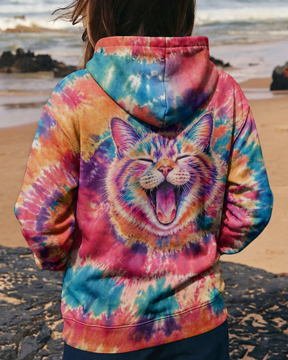 JOYFUL CAT WATERCOLOR PATTERN  ALL OVER PRINT - TLNO2404261