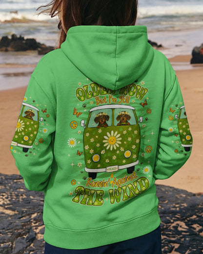 RUNNING AGAINST THE WIND DACHSHUND DOG  ALL OVER PRINT - TLNO2605261