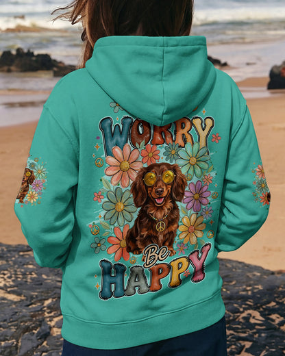 DON'T WORRY BE HAPPY DACHSHUND ALL OVER PRINT - TYQY1004261