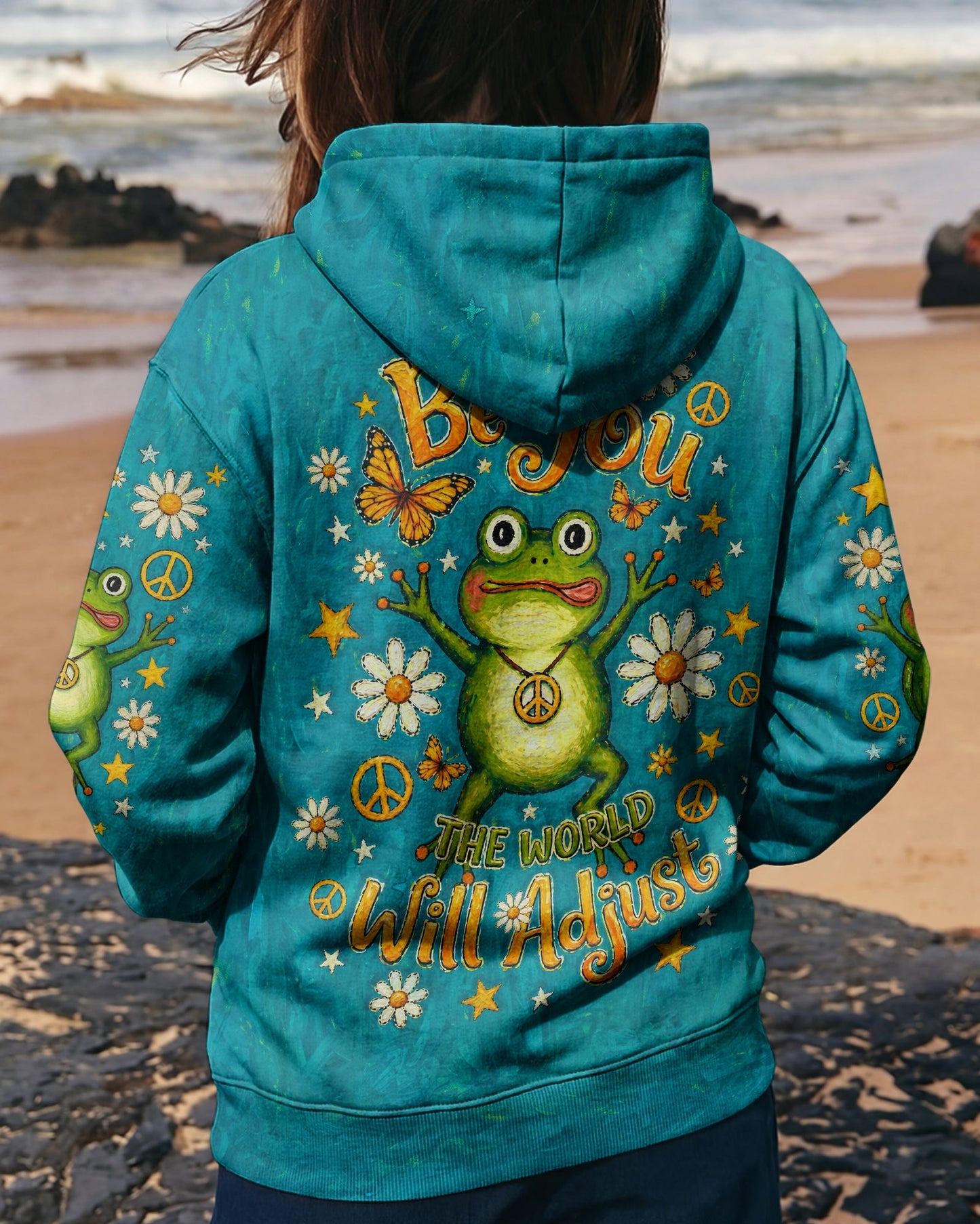 BE YOU THE WORLD WILL ADJUST FROG ALL OVER PRINT  - TLNO2804262