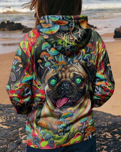 VIBRANT PUG MAGIC MUSHROOM ALL OVER PRINT - RITD0906261