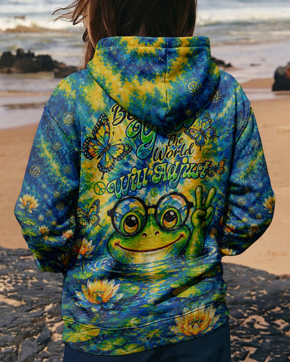 BE YOU THE WORLD WILL ADJUST FROG ALL OVER PRINT - TLTW0705263