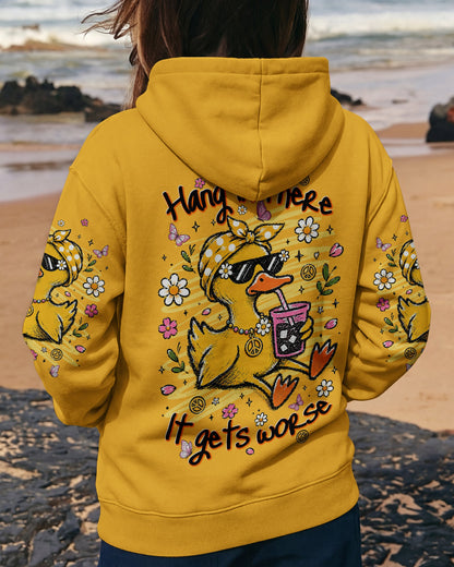 HANG IN THERE DUCK ALL OVER PRINT - TLNT0106263