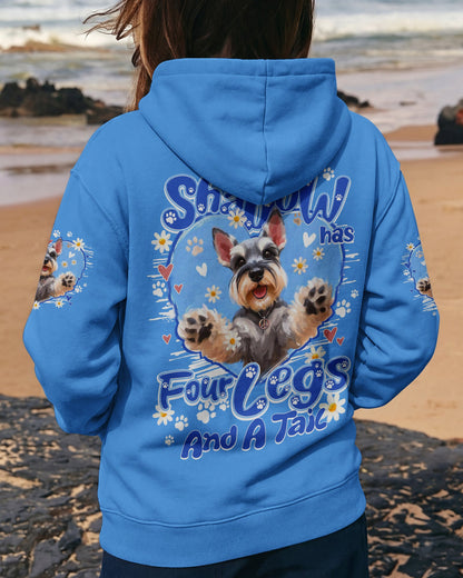 MY SHADOW HAS FOUR LEGS AND A TAIL SCHNAUZER DOG ALL OVER PRINT - TY2005261