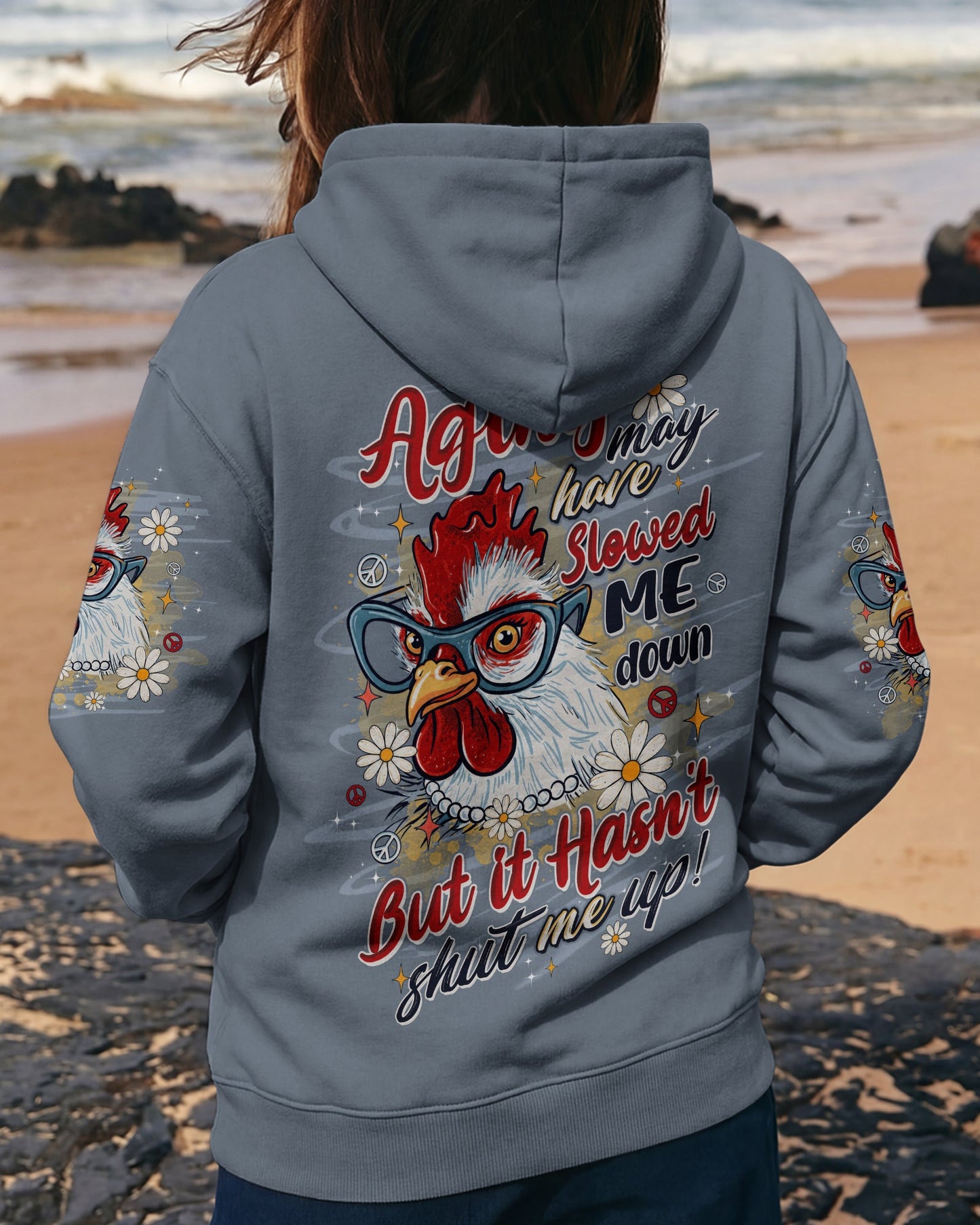 AGING MAY HAVE SLOWED ME DOWN CHICKEN ALL OVER PRINT  - TLTW0906264