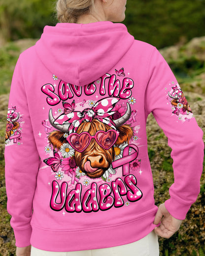 SAVE THE UDDERS HIGHLAND COW BREAST CANCER AWARENESS ALL OVER PRINT - TYQY1507262