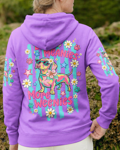 LESS MEANIES MORE WEENIES DACHSHUND DOG  ALL OVER PRINT - TLTW2005261