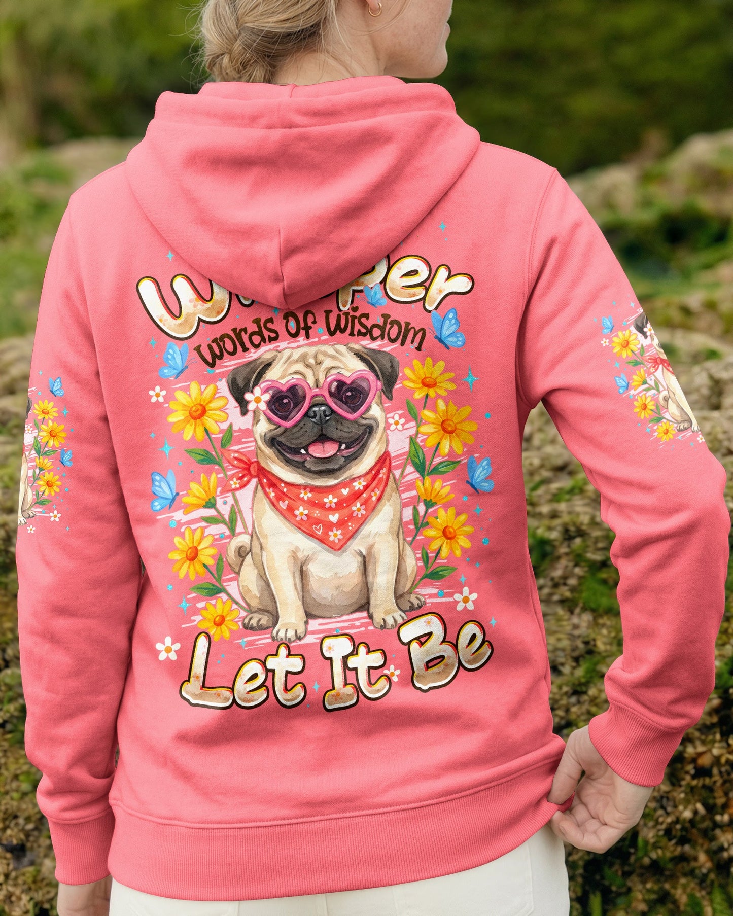 WHISPER WORDS OF WISDOM LET IT BE PUG DOG ALL OVER PRINT - TYPQ2404262