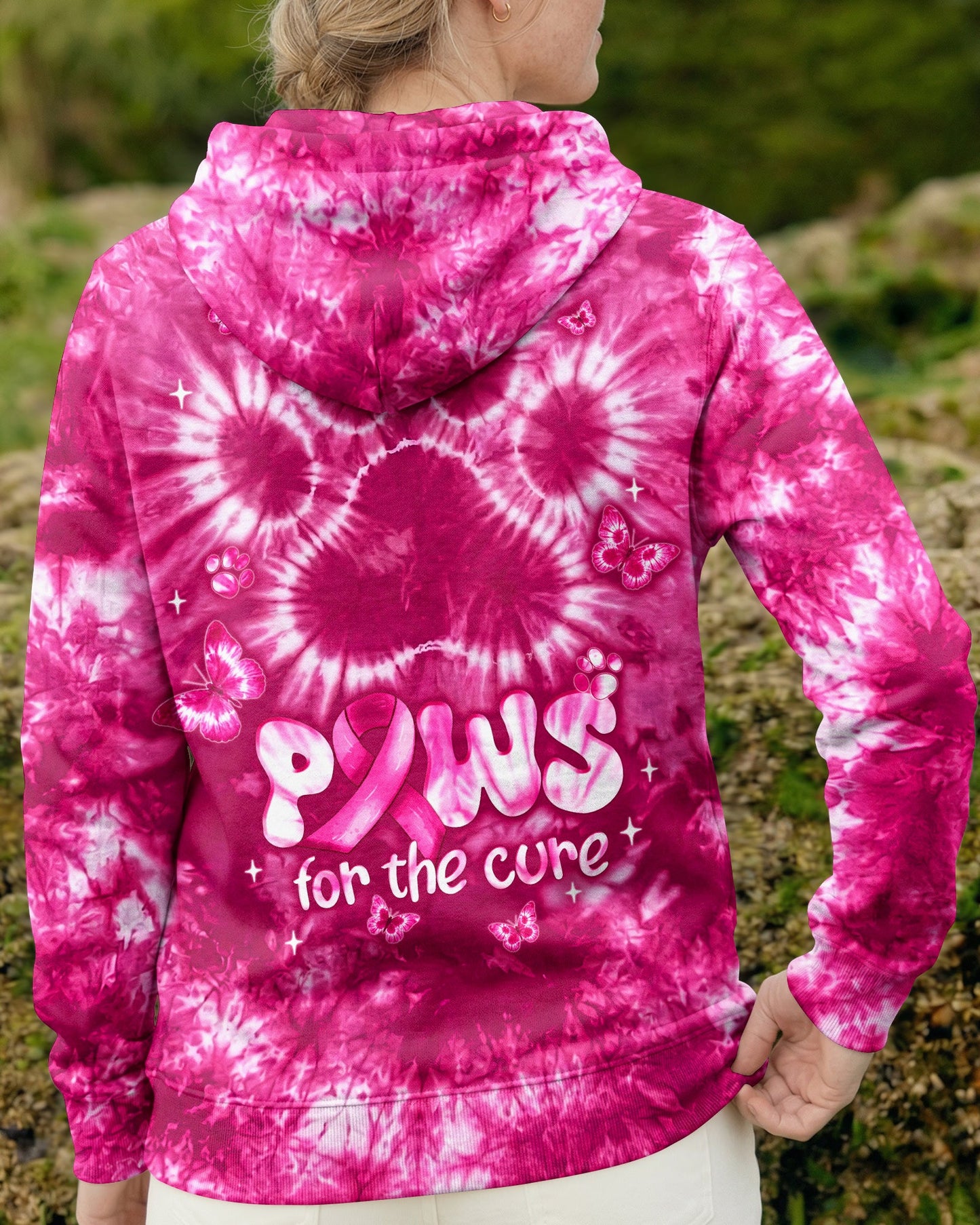 PAWS FOR THE CURE BREAST CANCER AWARENESS ALL OVER PRINT - TLNT2906264