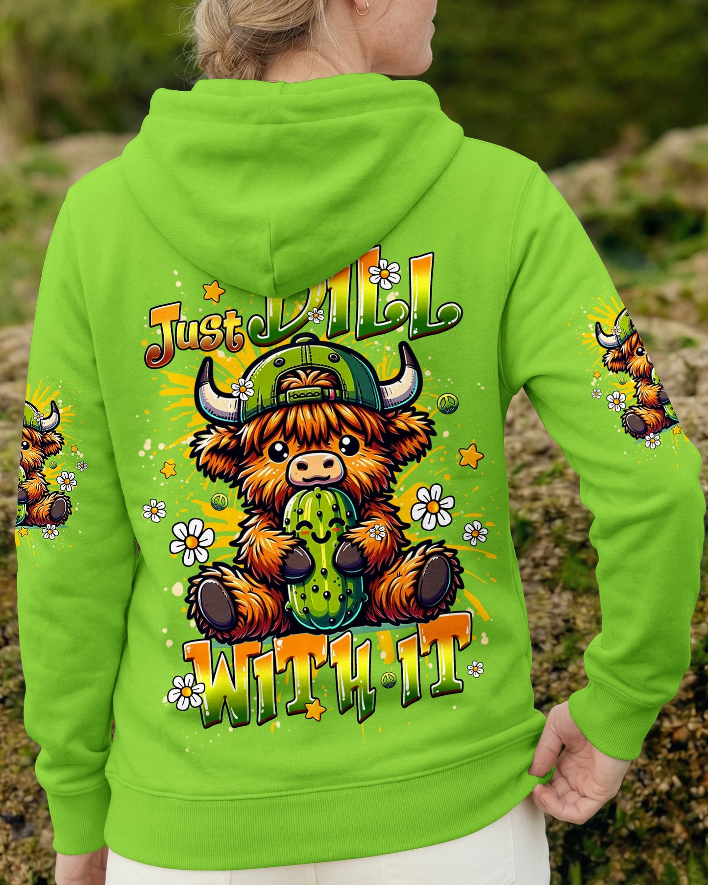 JUST DILL WITH IT COW ALL OVER PRINT - TLHG1106261