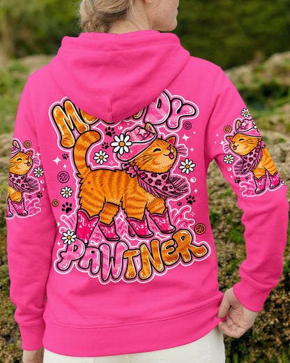 MEOWDY PAWTNER ORANGE TABBY CAT ALL OVER PRINT - TLNO0907262