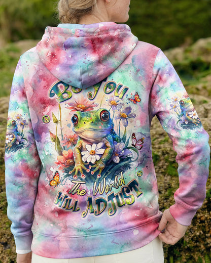 BE YOU THE WORLD WILL ADJUST FROG ALL OVER PRINT - TLHG2605262