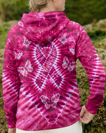 RIBBON BUTTERFLY  BREAST CANCER AWARENESS PINK SWIRL ALL OVER PRINT - TLHN1604261