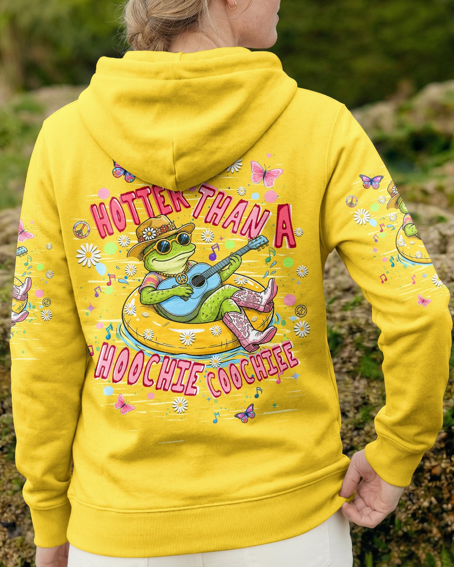 HOTTER THAN A HOOCHIE COOCHIE  FROG ALL OVER PRINT  - TLHN0505263