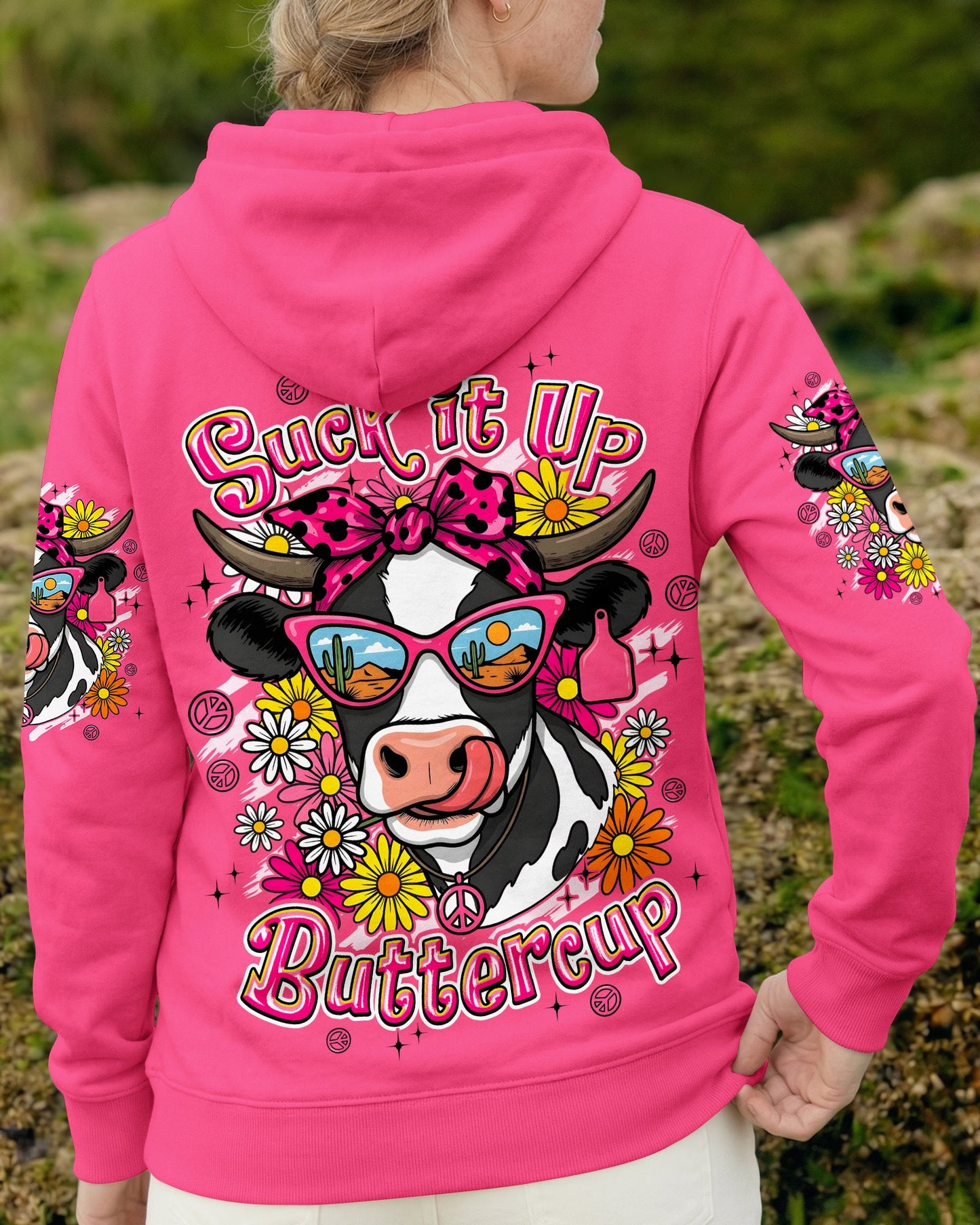 SUCK IT UP BUTTERCUP COW ALL OVER PRINT - TYPQ1306262
