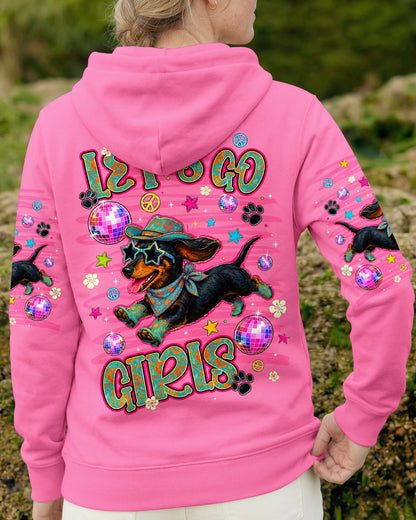 LET'S GO GIRLS DACHSHUND DOG ALL OVER PRINT - TLNT1906262