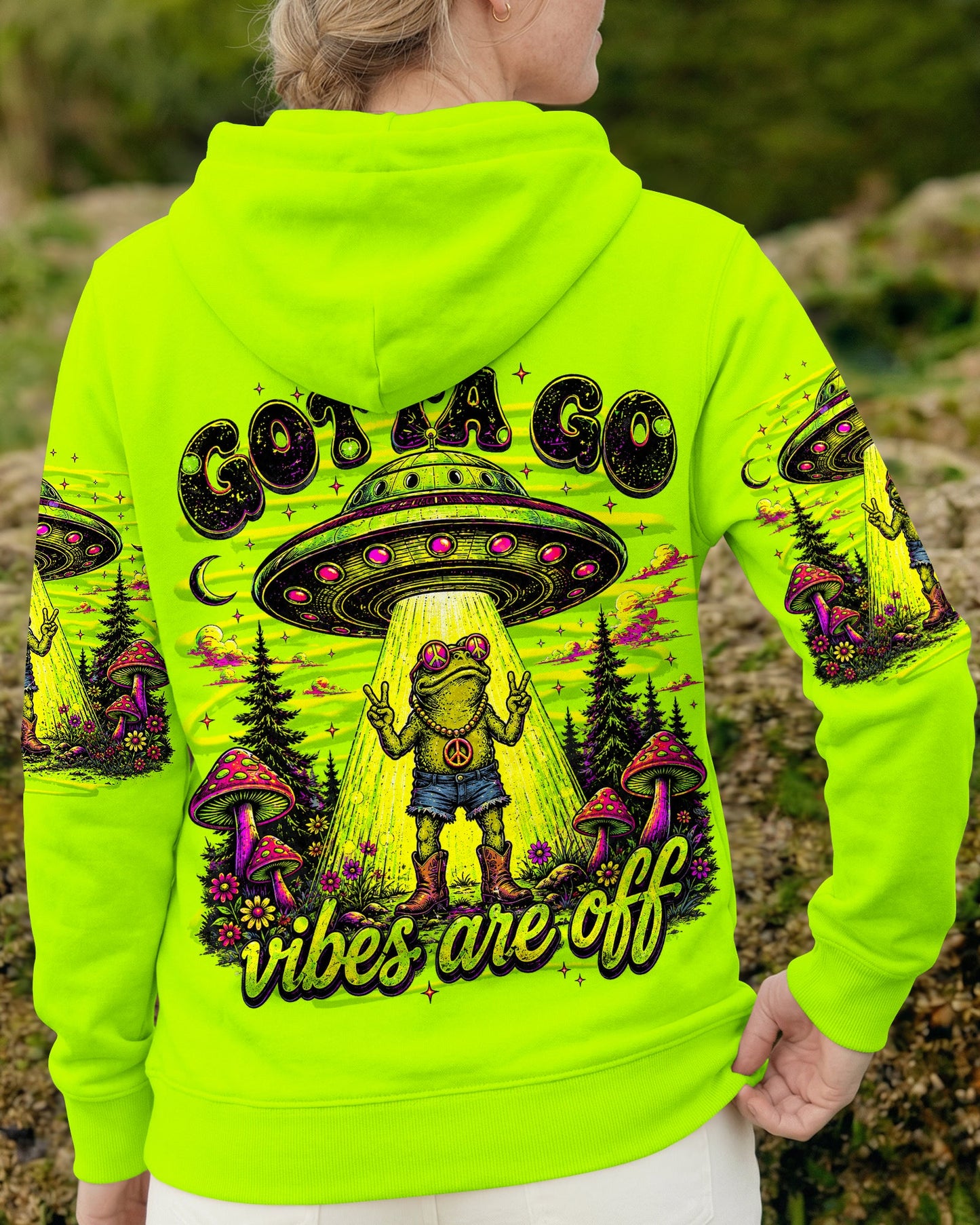 GOTTA GO VIBES ARE OFF FROG ALL OVER PRINT - TLNT1906261